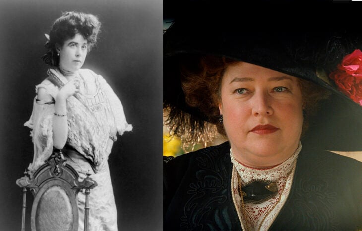 Molly Brown en comparación con la actriz que la interpretó en la película Titanic 