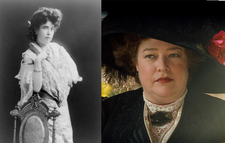 Molly Brown en comparación con la actriz que la interpretó en la película Titanic 