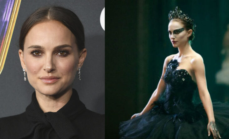 Natalie Portman en el papel de El cisne Negro vs como se ve realmente