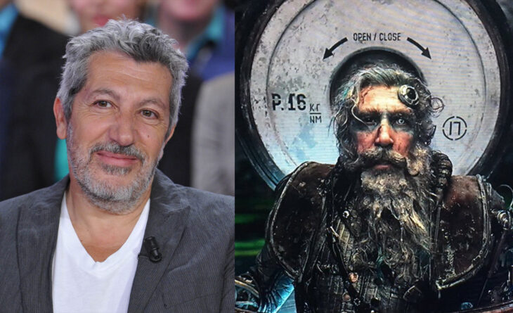 Alain Chabat en su papel de pirata en la película Valerian y la ciudad de los mil planetas vs como se ve realmente 