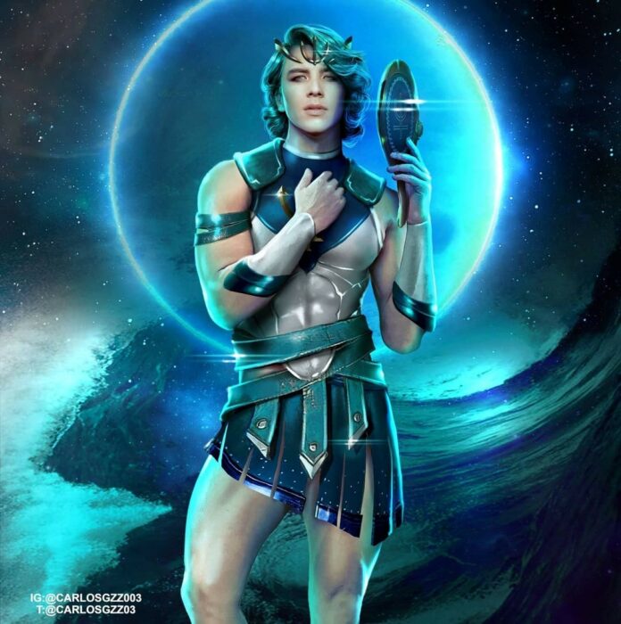 Cody Fern  como una Sailor Scout, Ilustración de Carloz Gzz ; Artista transforma a celebridades masculinas en sailor scout