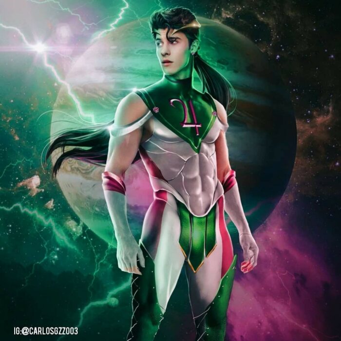 Shawn Mendes  como una Sailor Scout, Ilustración de Carloz Gzz ; Artista transforma a celebridades masculinas en sailor scout