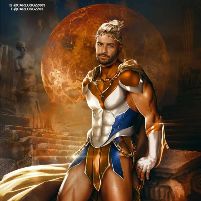 Maluma  como una Sailor Scout, Ilustración de Carloz Gzz ; Artista transforma a celebridades masculinas en sailor scout