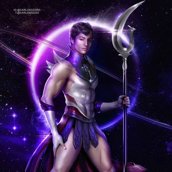 Ezra Miller como una Sailor Scout, Ilustración de Carloz Gzz ; Artista transforma a celebridades masculinas en sailor scout