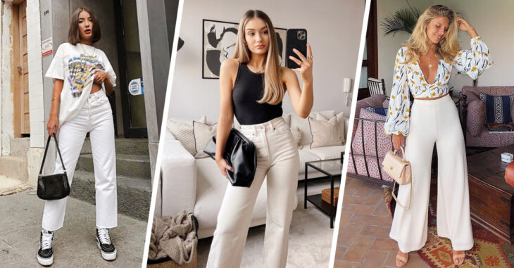 Outfits con pantalones blancos para verte curvilínea y sexi