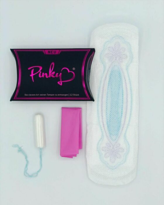 Pinky gloves, guante diseñado para cambiar las toallas y tampones 