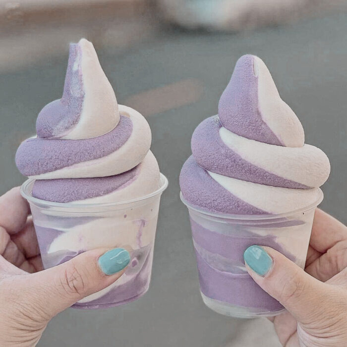 Helados de lavanda con vainilla; Helados que son un deleite visual