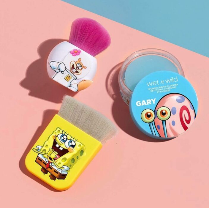 juego de brochas; Nueva línea de maquillaje de Bob Esponja y Wet n Wild