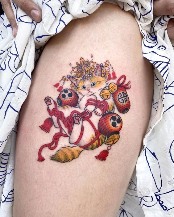 15 Bellos tatuajes de gatitos que te derretirán de ternura