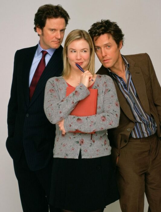 Escena de El diario de Bridget Jones con los protagonistas 