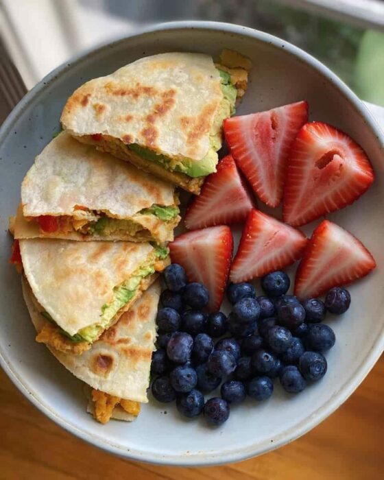 Quesadillas con frutas ;10 Desayunos tan saludables y deliciosos que te harán agua la boca 