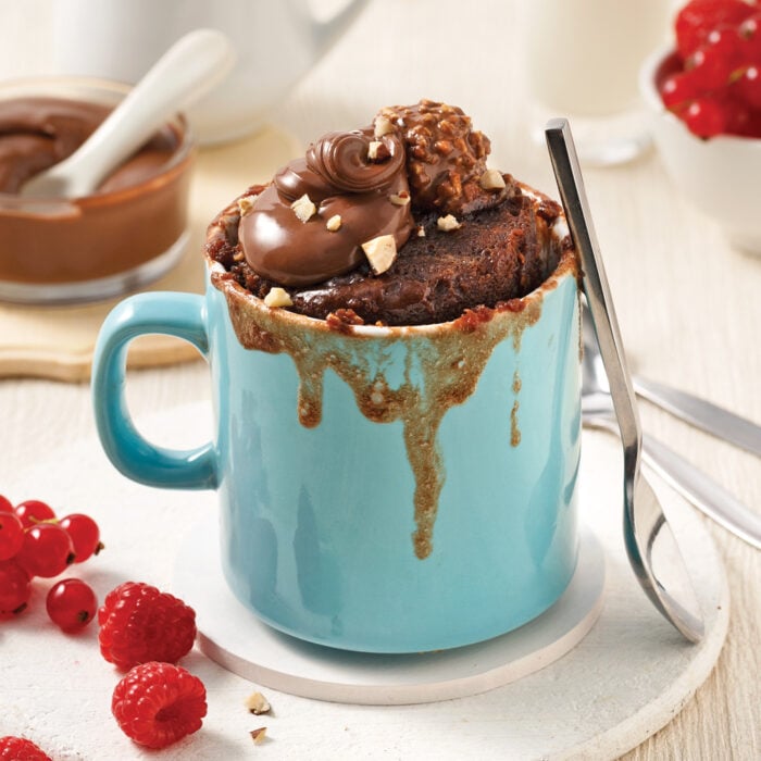 Pastelillo de doble chocolate ;13 Sencillas rectas para hacer 'mug cakes' en microondas