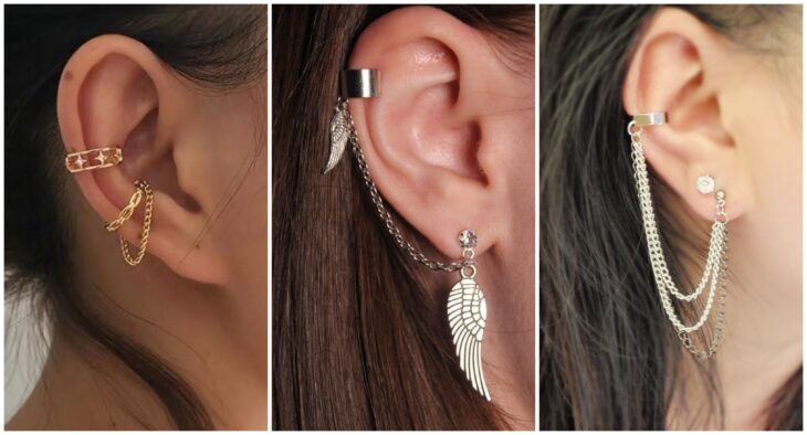 chicas usando ear-cuffs; 7 Tipos de aretes que toda chica debería tener en su alhajero