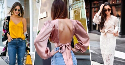 15 Outfits con blusitas de satín que te harán vibrar alto