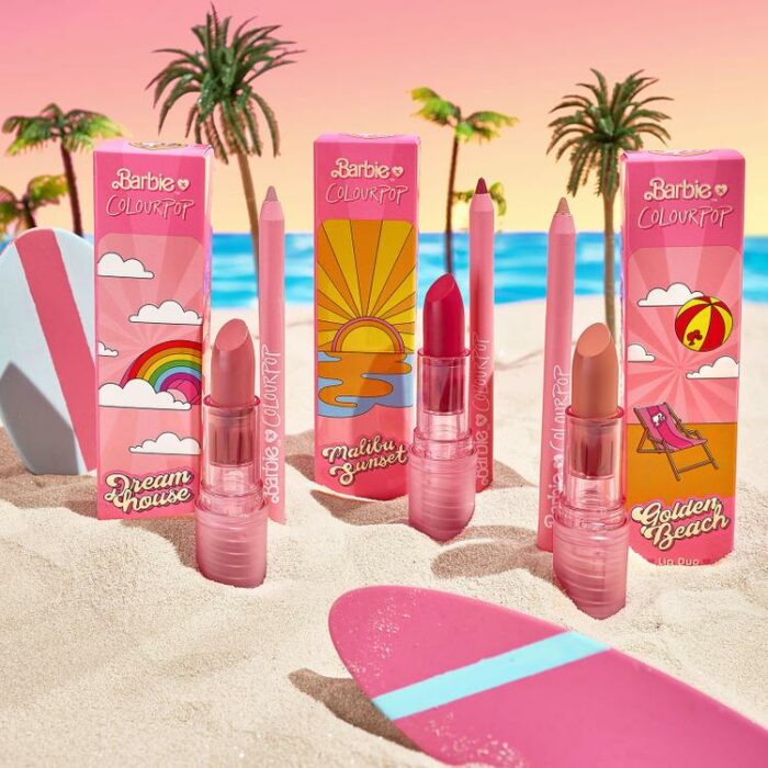 Labiales de Barbie Malibú; ColourPop y Barbie Malibu lanzan línea de maquillaje