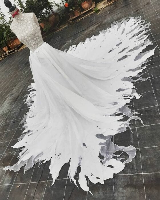 Vestido de El cadáver de la novia hecho por la cosplayer Celia 