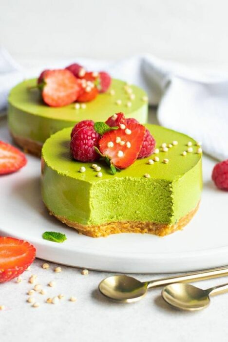 Pay de queso con matcha ;Deliciosas recetas de postres con té matcha