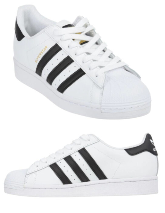 Tenis adidas blancos con detalles en negro