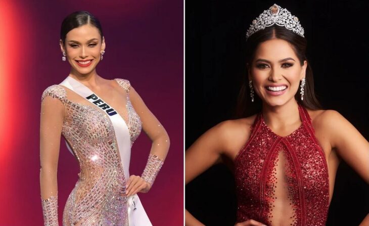 Miss Perú y Miss México durante Miss Universo 2021