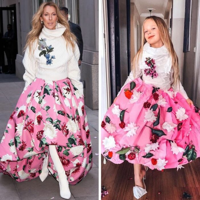 Alya, niña, recreando vestuario de Céline Dion; Niña de 6 años recrea los mejores looks de alfombra roja de las celebs