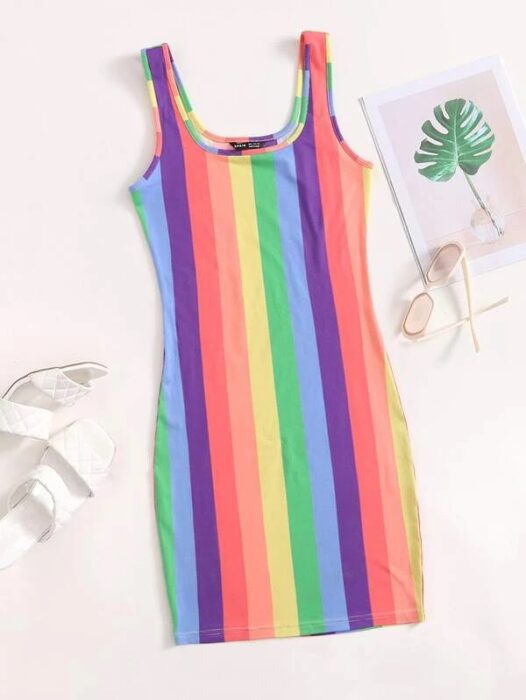 vestido de arcoíris ;13 Coloridos regalos para las chicas que aman los arcoíris