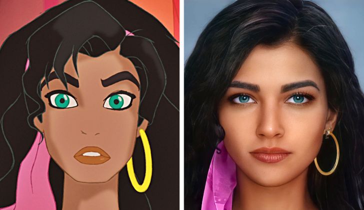Esmeralda ilustrado con aspecto real por Darky Artists; Artista redibuja a personajes animados como personas y el resultado es chulísimo