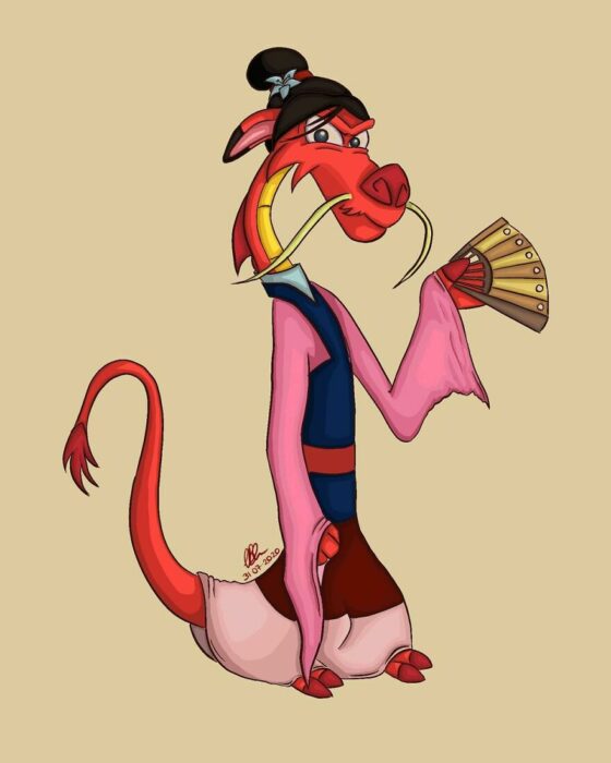 Mushu ;Artista convierte a mascotas Disney en protagonistas de cuentos de hadas 