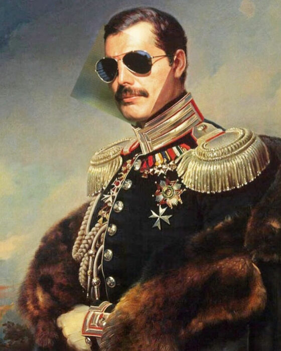 Freddie Mercury; Pintura de Ertan Atay; Artista mezcla personajes de la cultura pop con pinturas y su trabajo es increíble