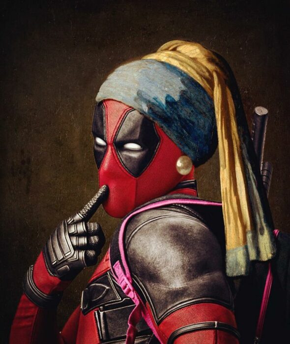 Deadpool; Pintura de Ertan Atay; Artista mezcla personajes de la cultura pop con pinturas y su trabajo es increíble