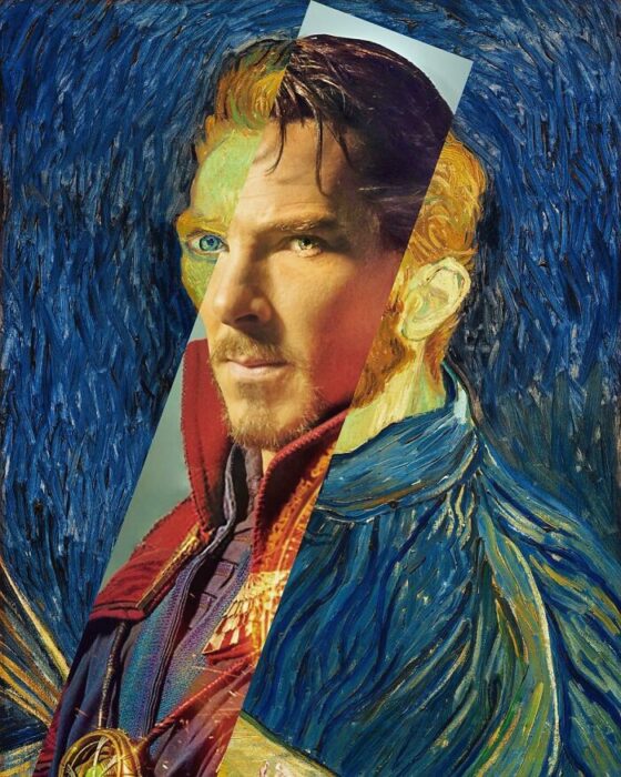 Benedict Cumberbatch; Pintura de Ertan Atay; Artista mezcla personajes de la cultura pop con pinturas y su trabajo es increíble