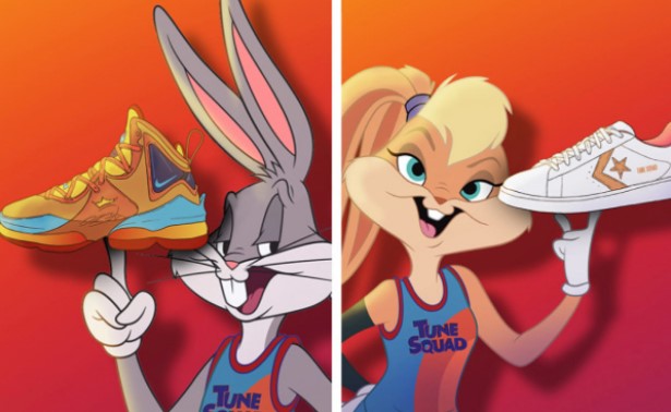 Looney Tunes anunciando su colección de ropa de Nike y Converse