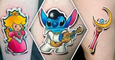 Artista crea hermosos tatuajes que parecen ‘stickers’ para la piel