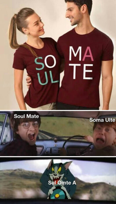 camiseta para parejas que dice soulmate 