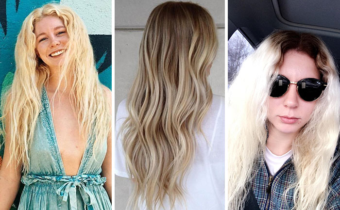 chica antes y después de teñir su cabello ;14 Fails de tintes caseros que te harán valorar tu hermosa melena