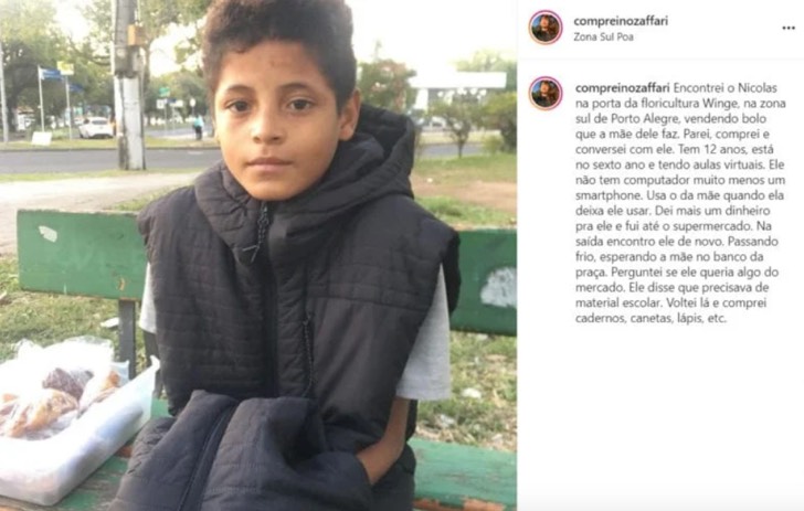 Social media post to help child who dropped out of school to work 