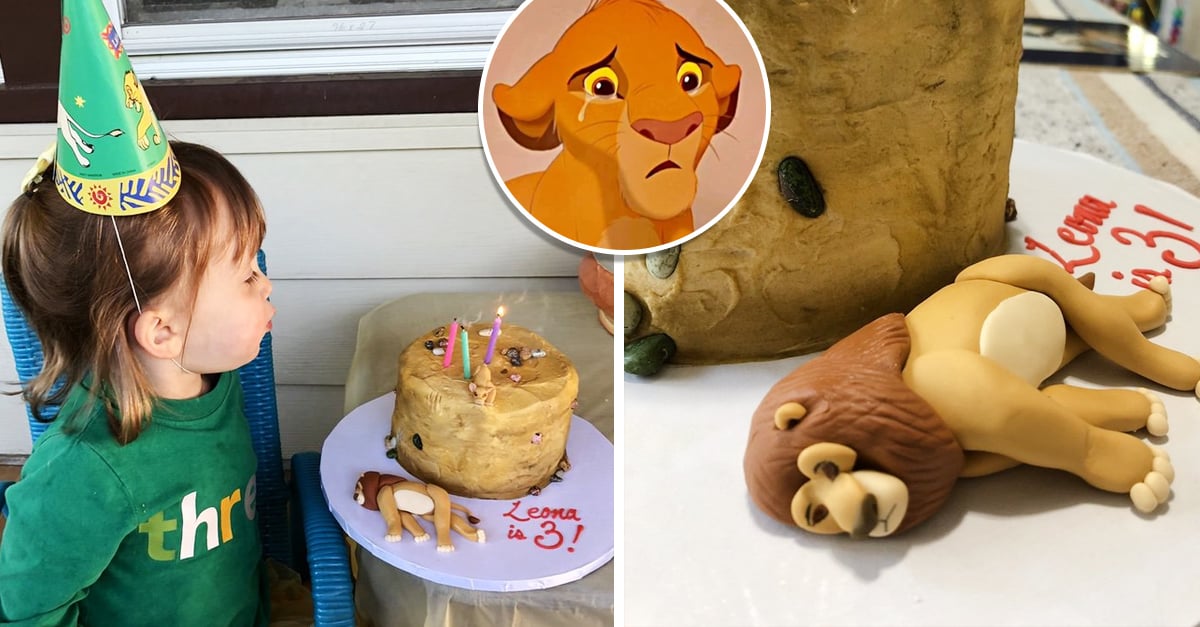 Niña pide pastel de cumpleaños con la muerte de Mufasa