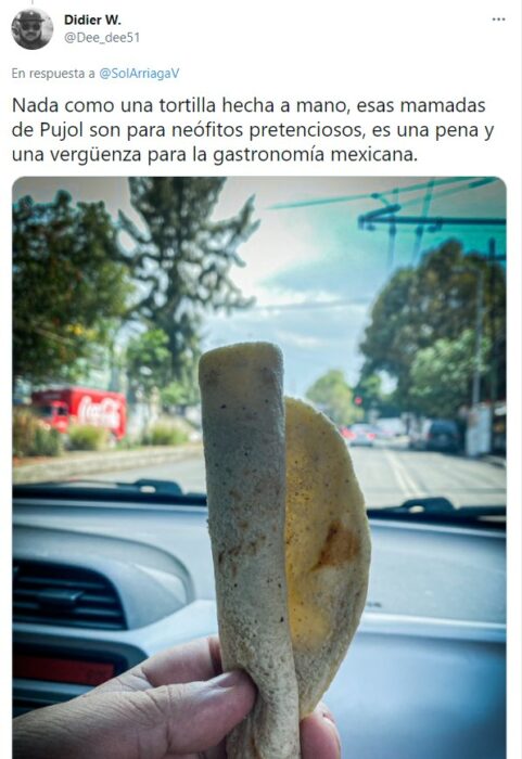 Comentarios en twitter sobre las tortillas pujol 