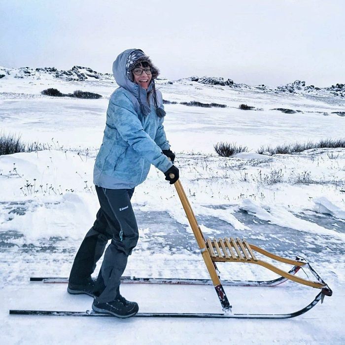 Valentina Miozzo en el círculo ártico en Noruega