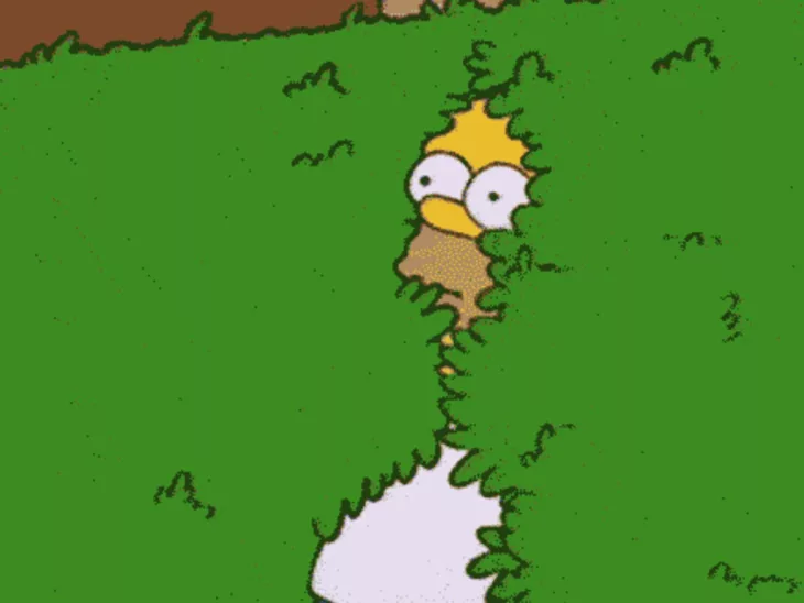 Homero simpson escondido en los arbustos ;15 Vecinos tan molestos que no te gustaría vivir en su vecindario