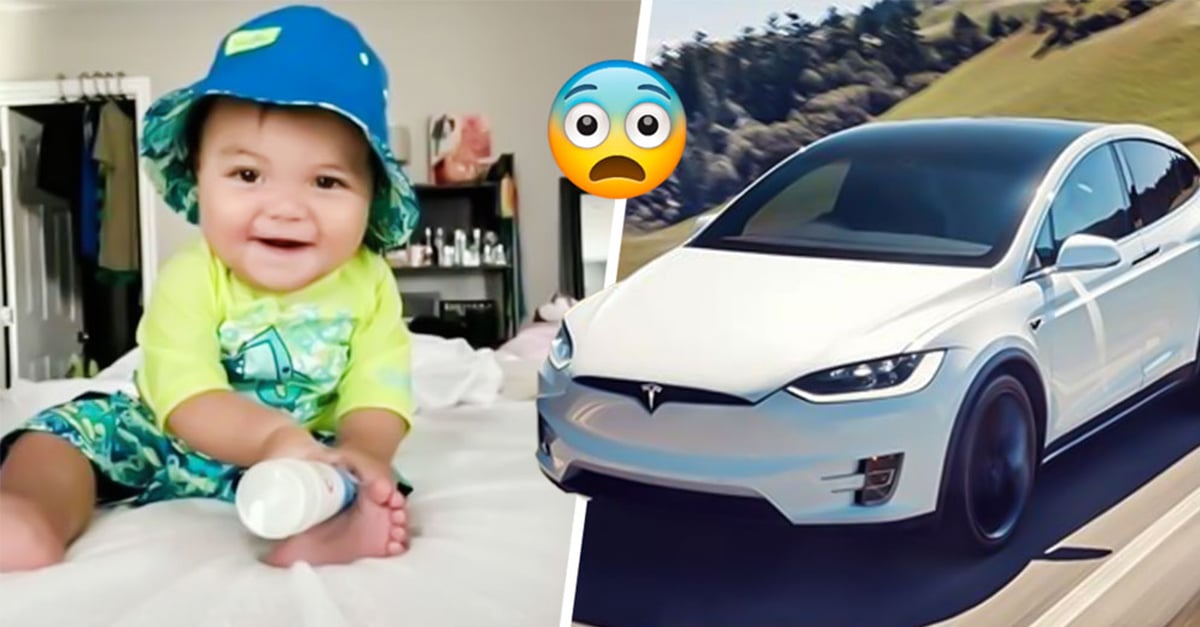 Baby uses mom’s cell phone and spends $ 10,000 on upgrades for a Tesla
