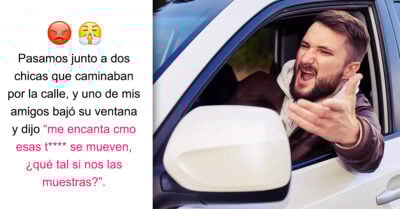 Conductor obliga a su amigo a bajar del coche luego de que lanzara piropos a una chica
