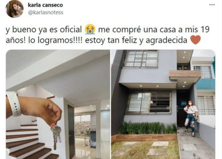 Tuit de compra de casa ;Esta youtuber se hizo viral por comprarse la casa de sus sueños