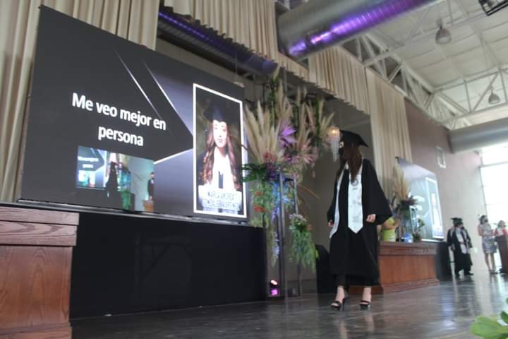 Student picking up his speech in high school 