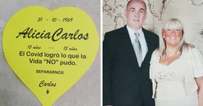 Después de perderla por el covid, hombre homenajea a su esposa en el lugar que se conocieron