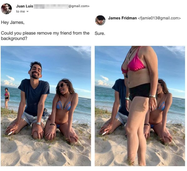 Modifications made by James Fridman to a photograph on twitter 