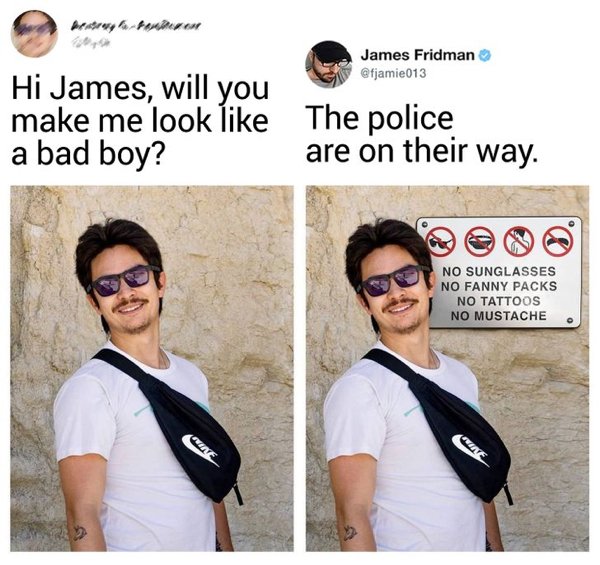 Modifications made by James Fridman to a photograph on twitter 