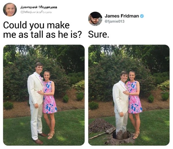 Modifications made by James Fridman to a photograph on twitter 