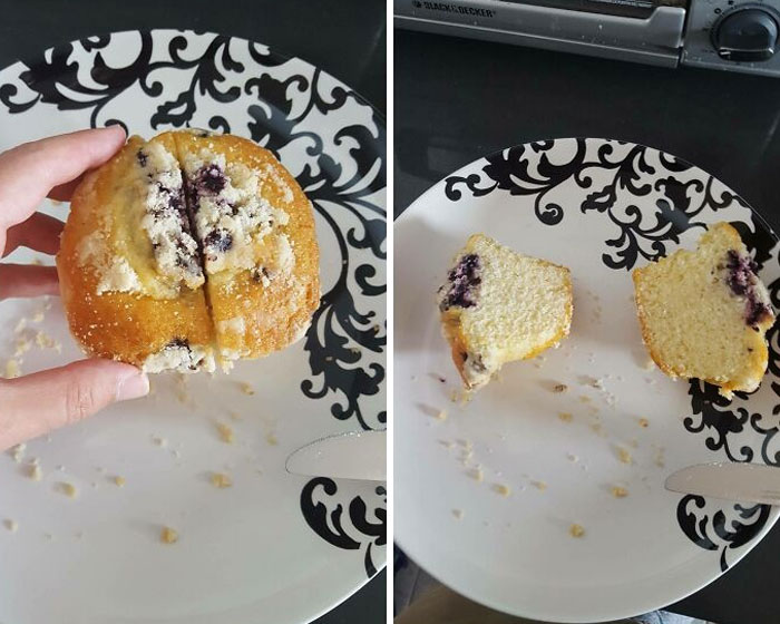 blueberry muffin; people who were scammed into buying fast food