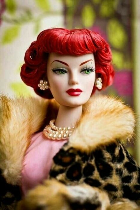 Muñeca con cabello rojo ;Muñecas Barbie con estilo Pin Up