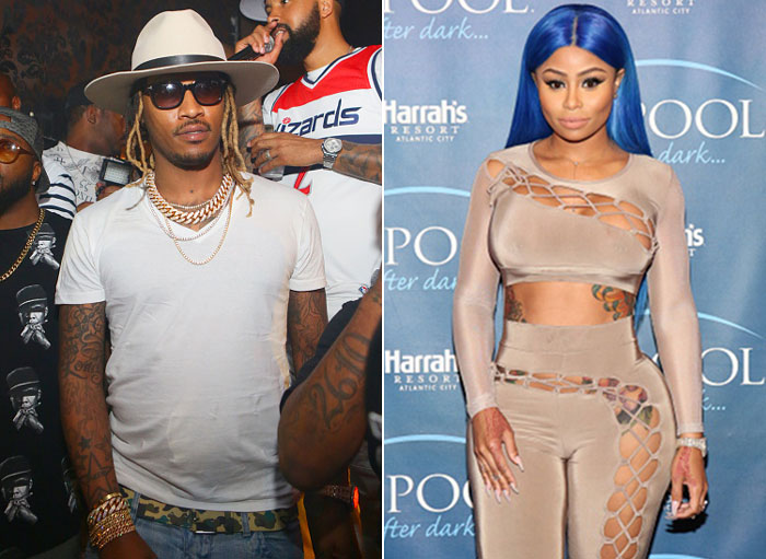 Blac Chyna and Future posing separately for a photo 